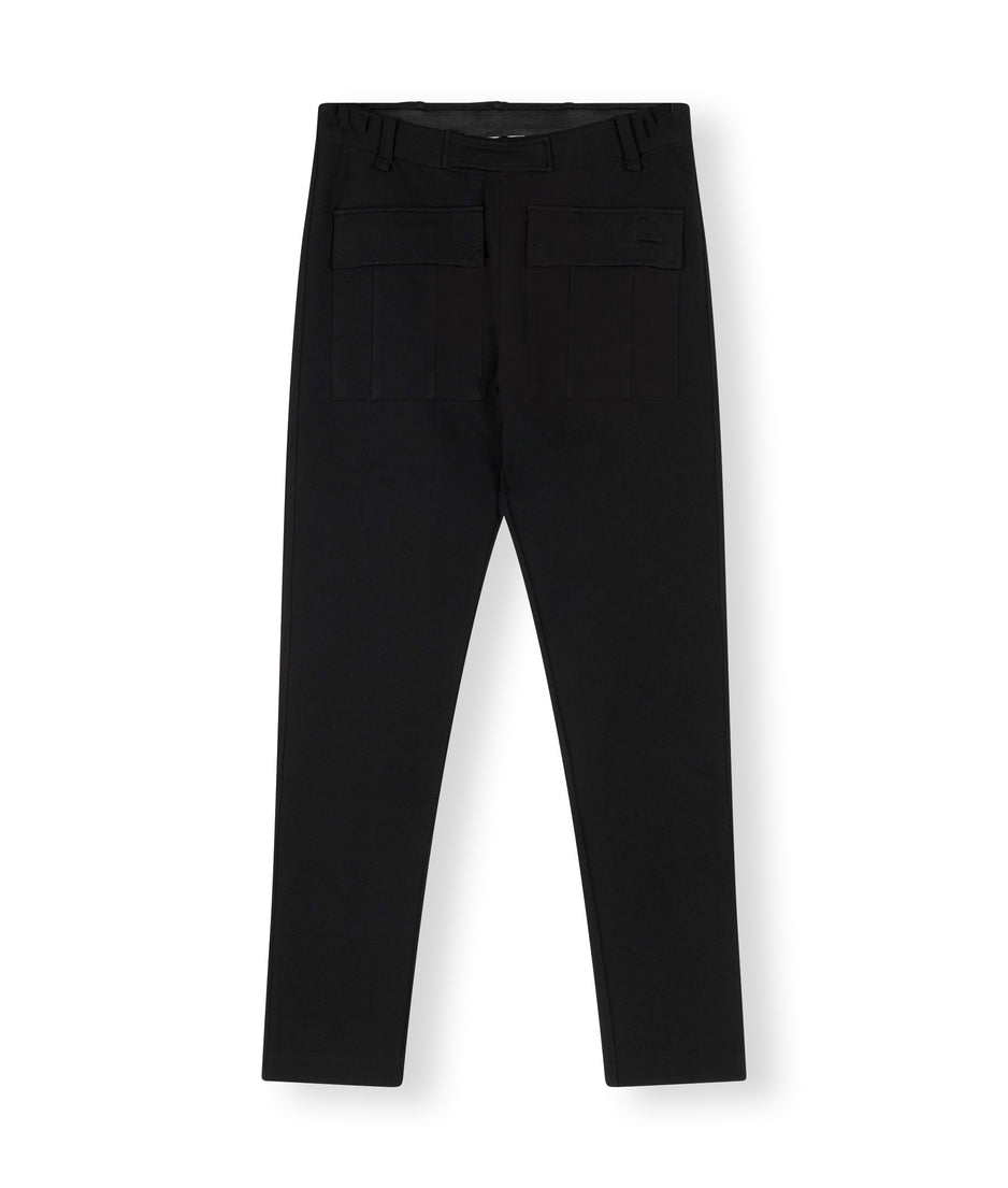 fitted punto pants | black