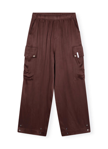 utility pants satin | aubergine