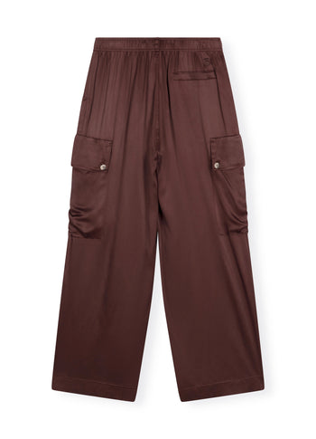 utility pants satin | aubergine