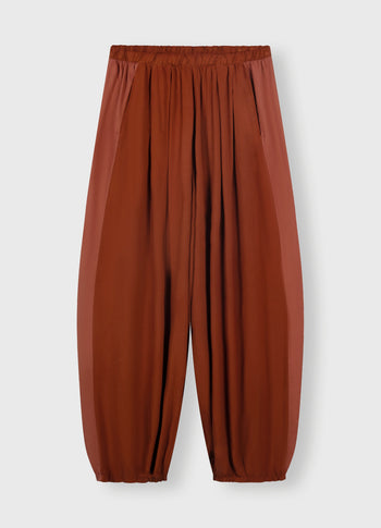 flowy pants | saddle brown