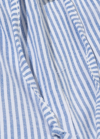 cotton shorts stripes | white/steel blue