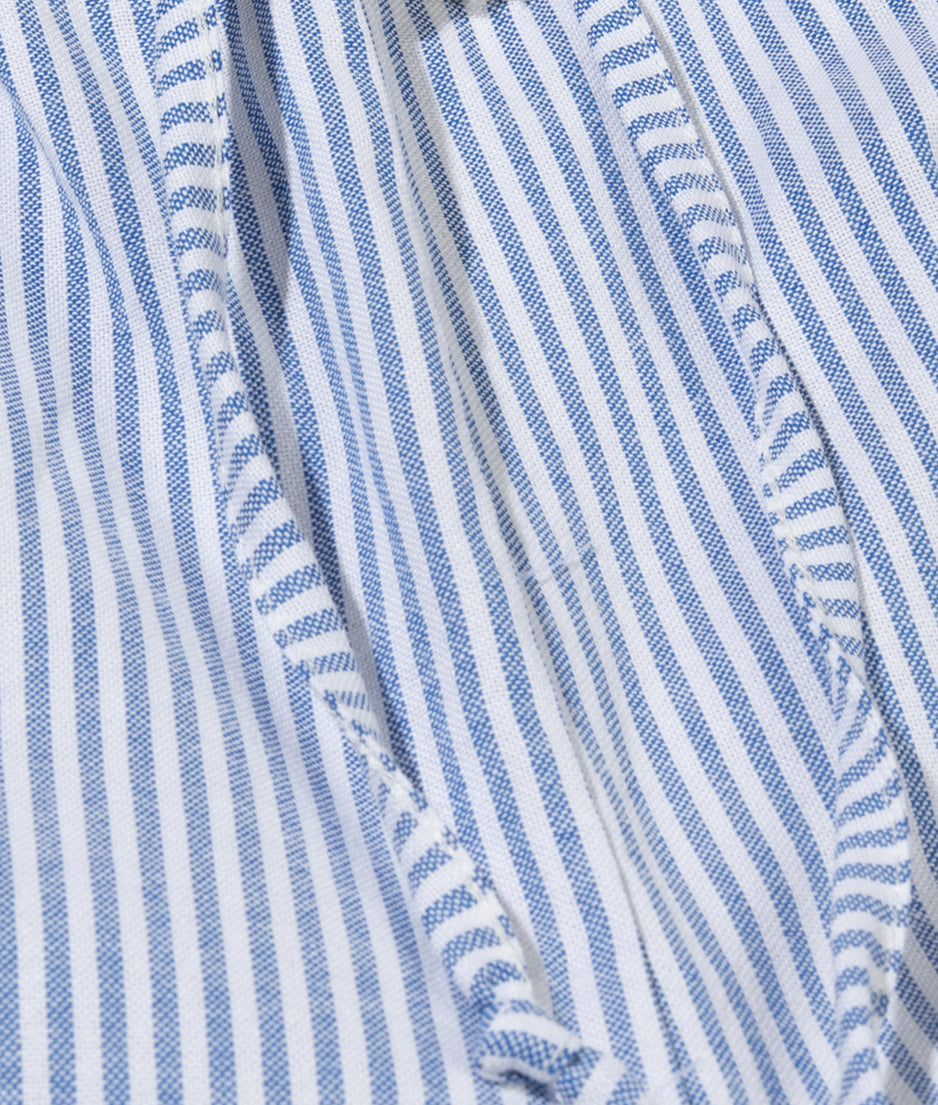 cotton shorts stripes | white/steel blue