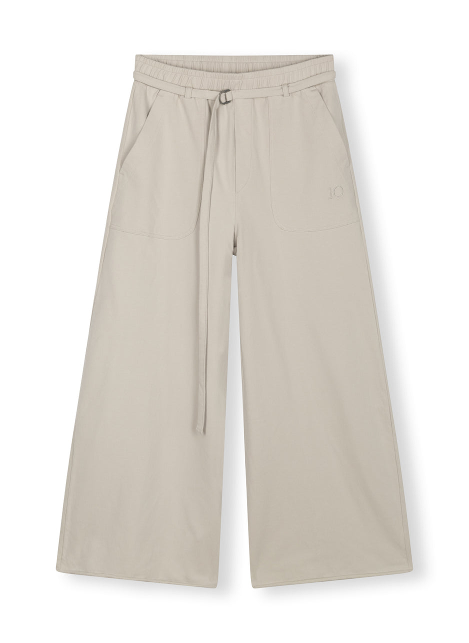 wide leg pants fleece | grey sky