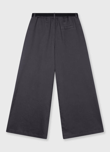 wijde broek jog twill | steel blue
