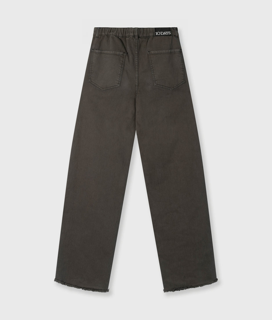jog twill pants | dark truffle