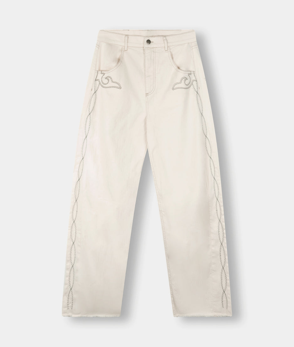 horse riding twill pants | ecru