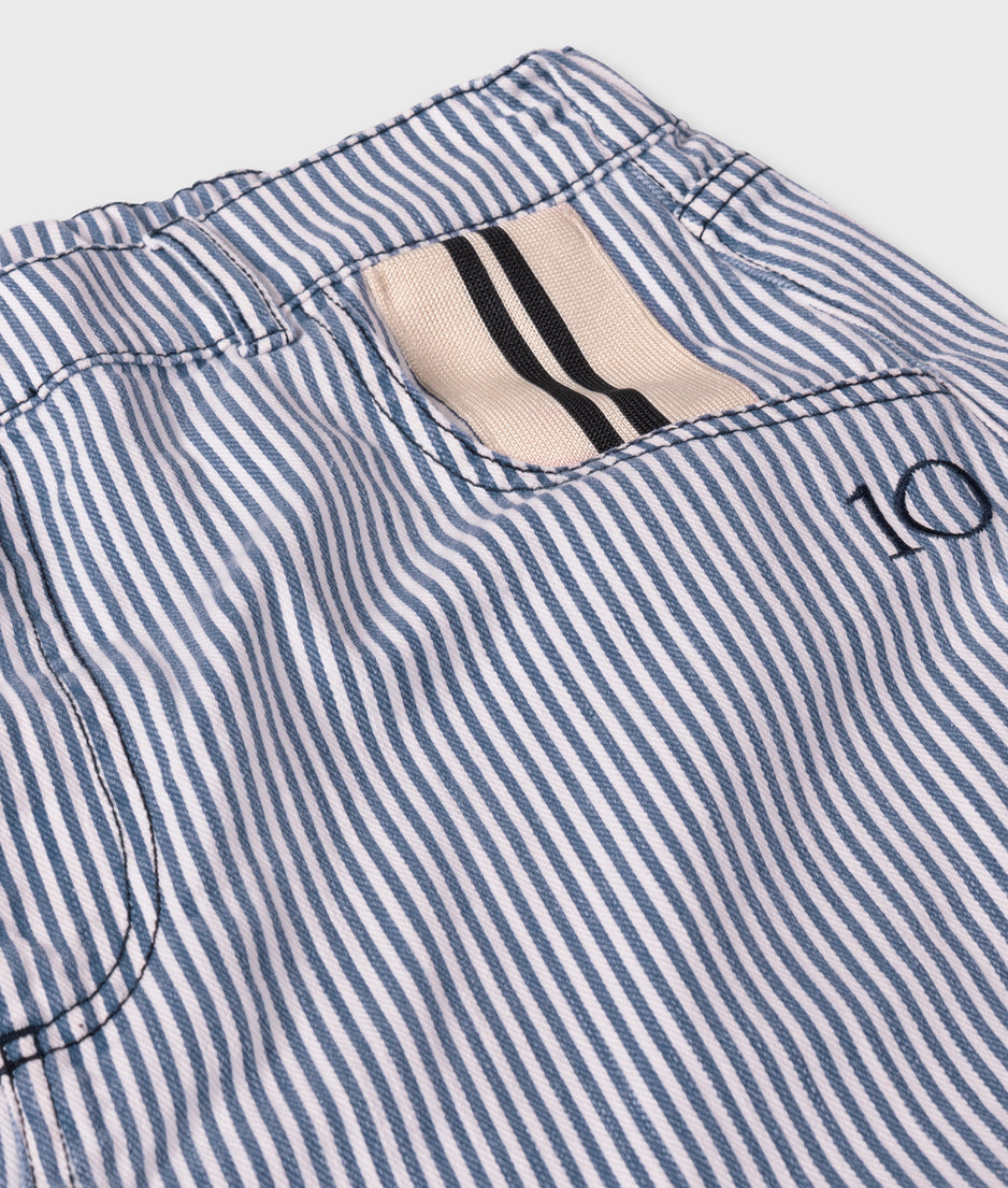 western pants stripes | white/blue