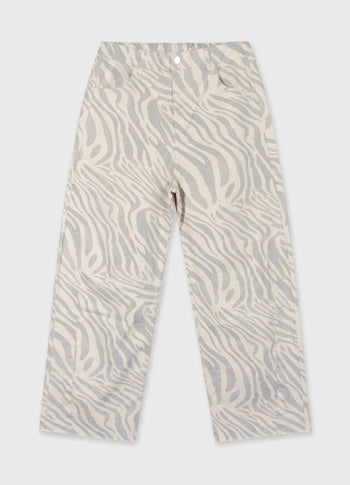 western broek zebra | ecru