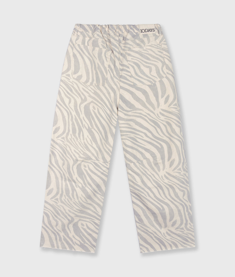 western broek zebra | ecru