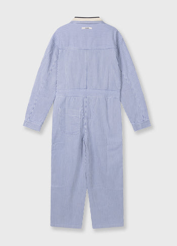 boiler jumpsuit stripes | white/blue