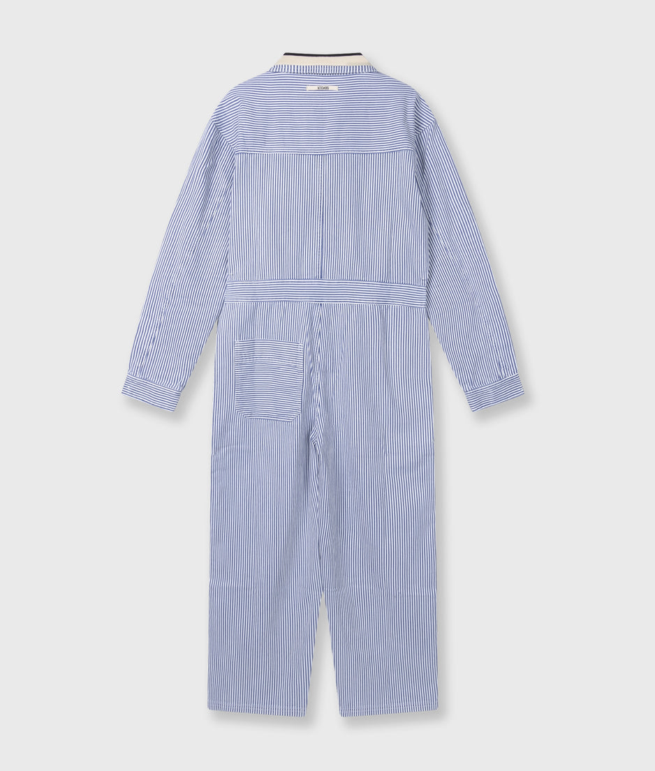 boiler jumpsuit stripes | white/blue