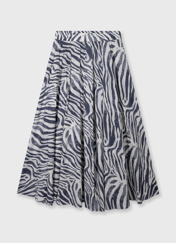 wide skirt zebra voile | light vanilla