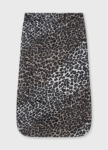 soft scuba skirt leopard | ecru