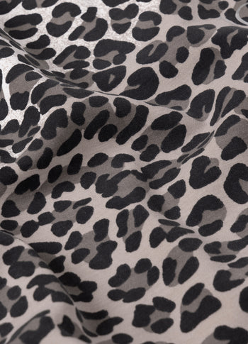 soft scuba skirt leopard | ecru