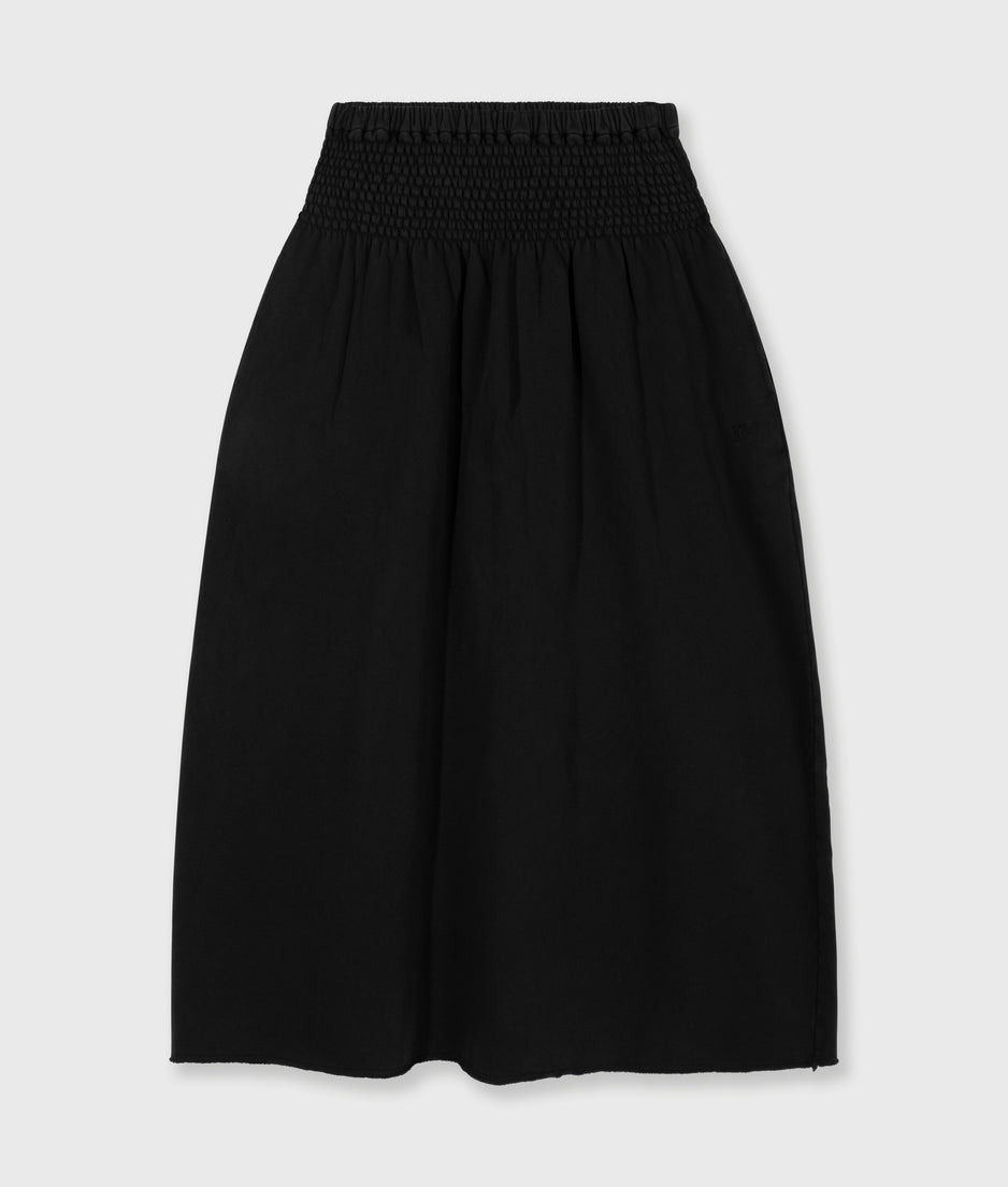 smock skirt washed | dark charcoal