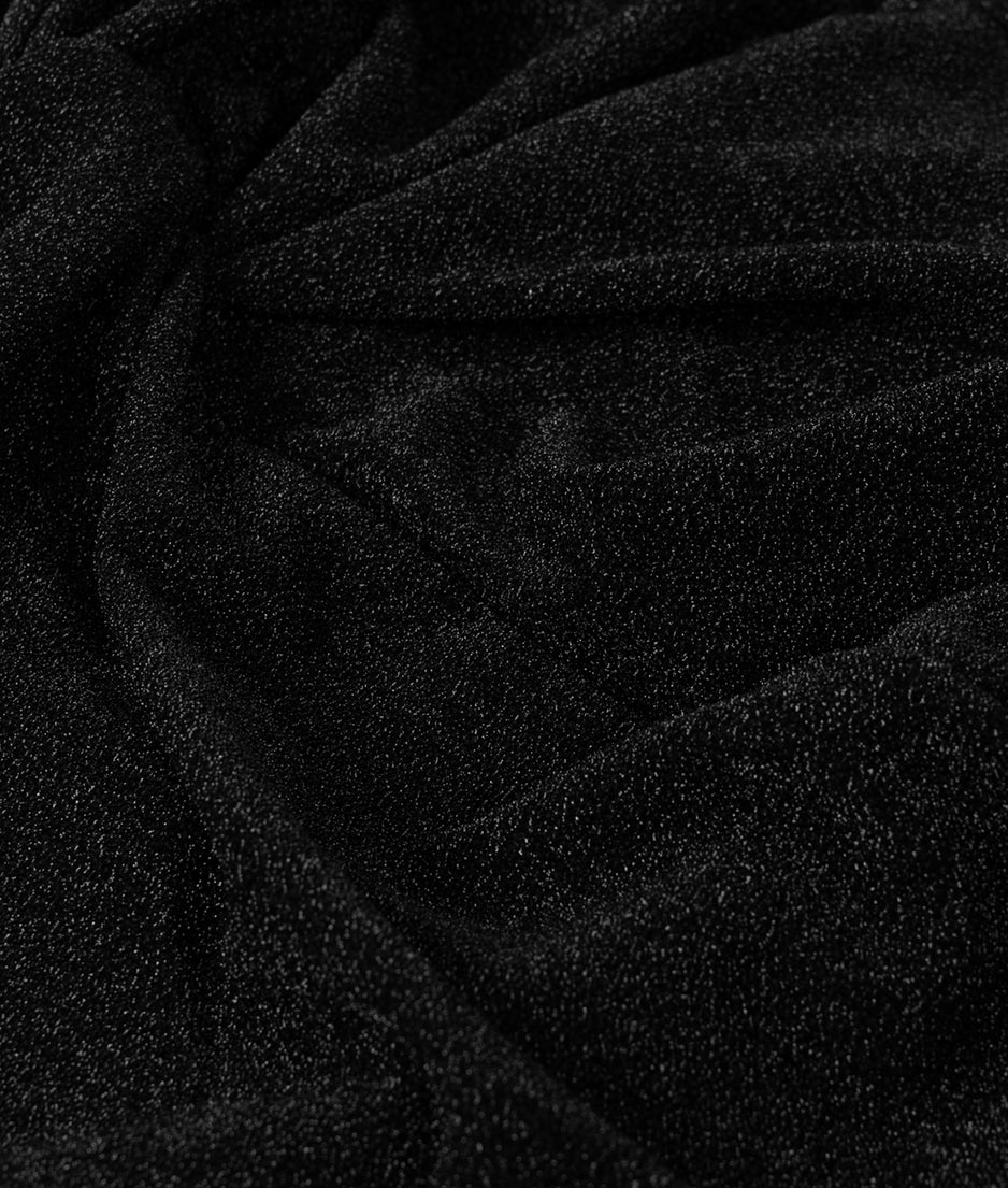 maxi drape skirt sparkle | black