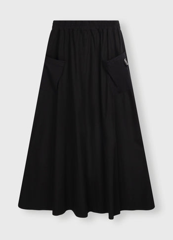 A-line maxi skirt | black