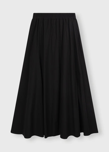A-line maxi skirt | black