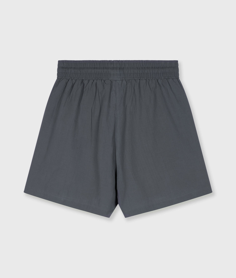 crinkle utility shorts | steel blue