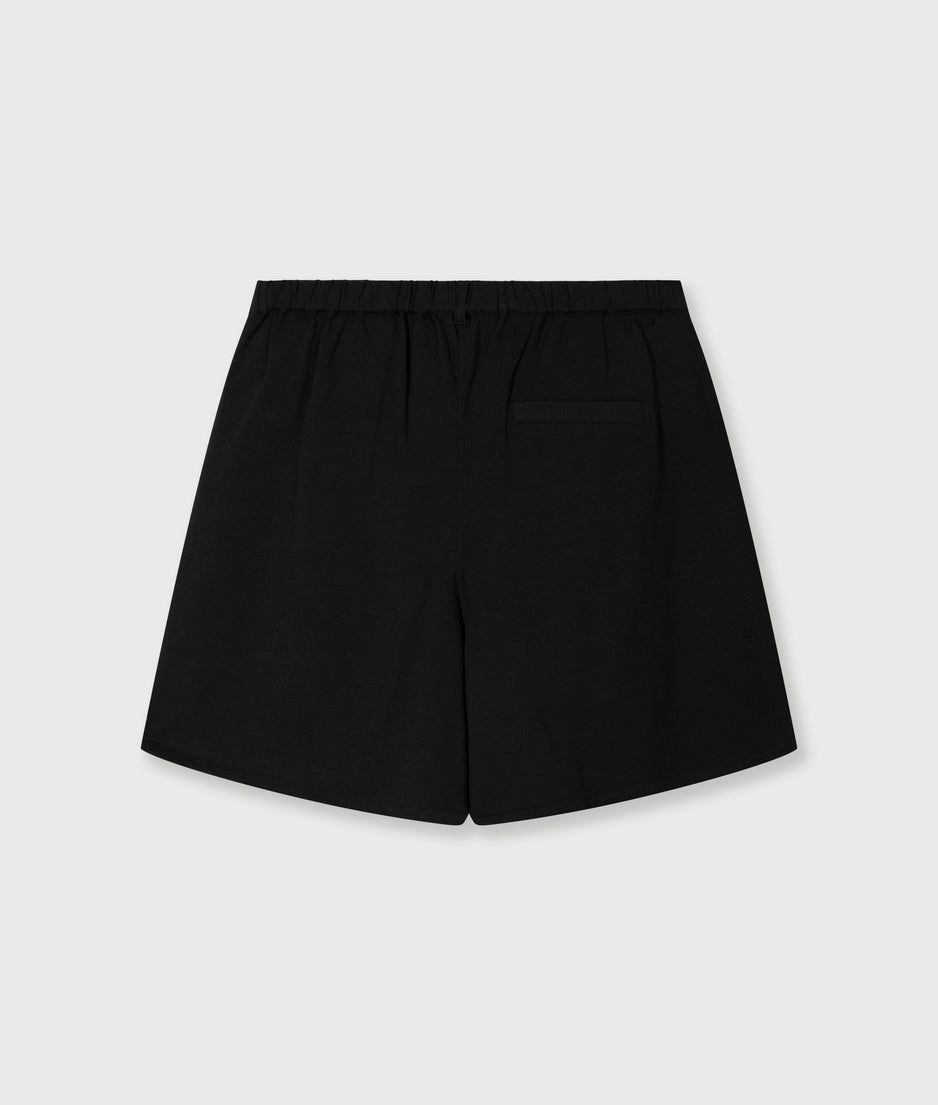 wide shorts linen | black