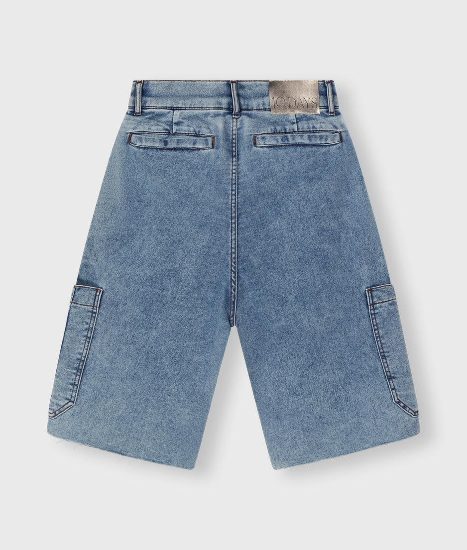 soft denim workwear bermuda | night sky