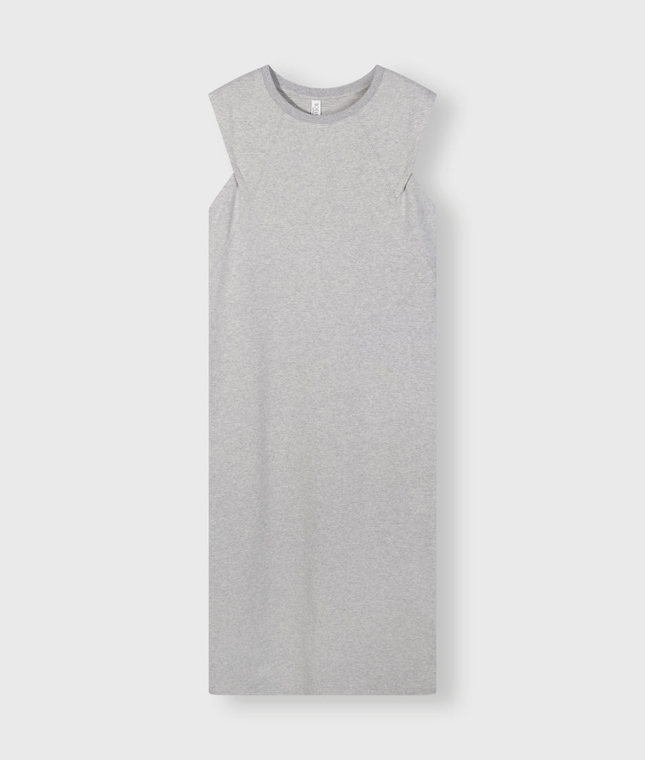 easy sleeveless dress | light grey melee
