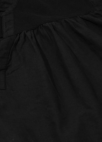 a-line ruffle dress | black