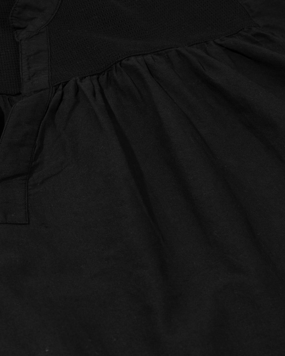 a-line ruffle dress | black