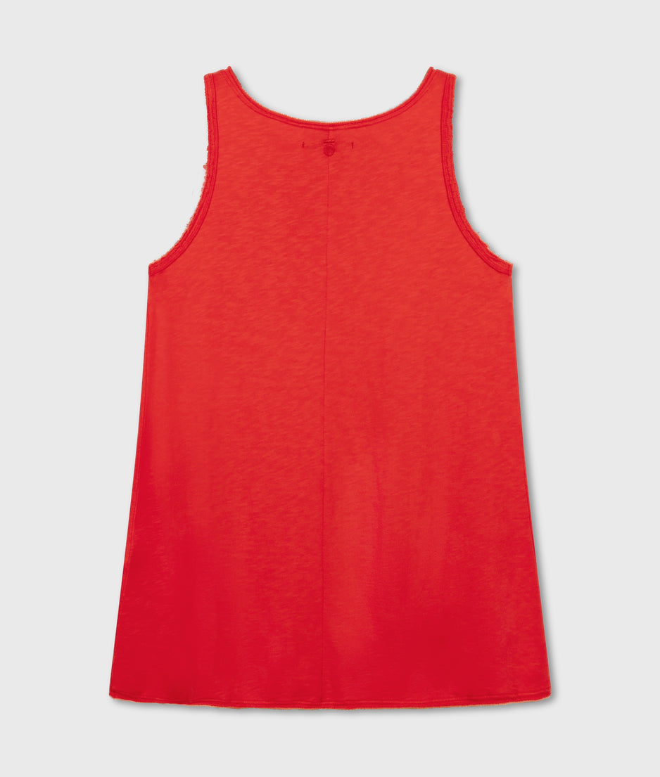 beach dress | poppy red