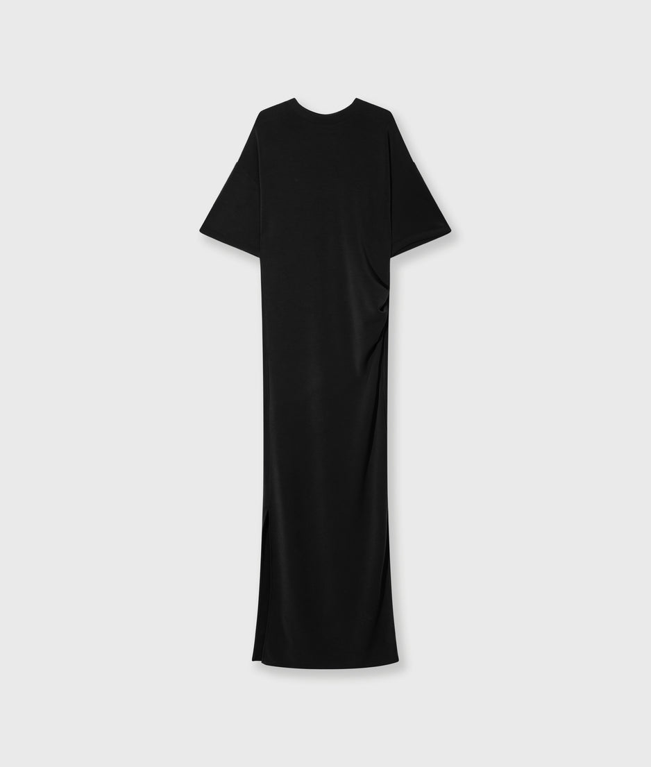 soft scuba tee dress | black