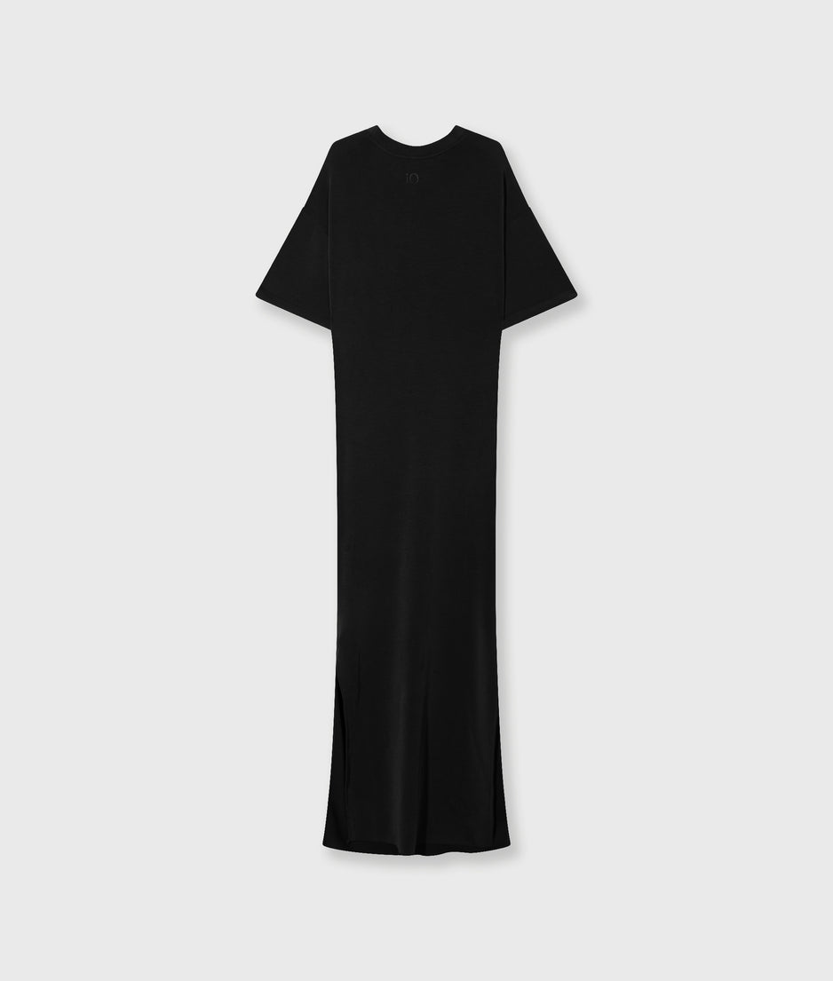 soft scuba tee dress | black