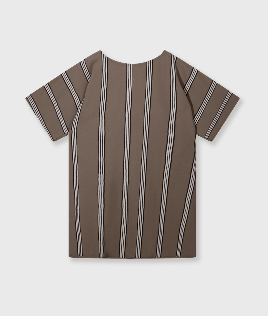 fleece tunic stripes | moonrock