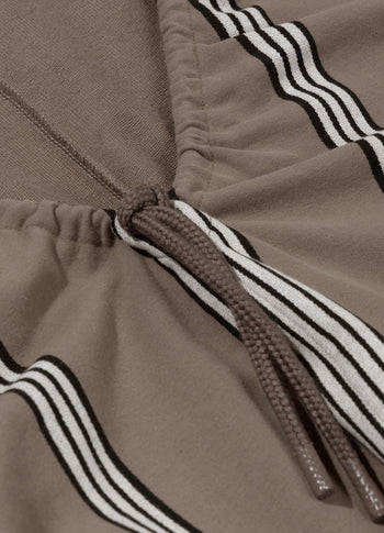 fleece tunic stripes | moonrock