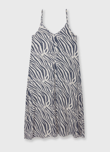 strappy dress zebra | light vanilla