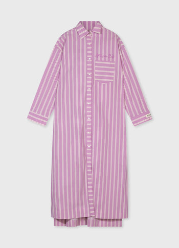 maxi shirt dress stripes | violet