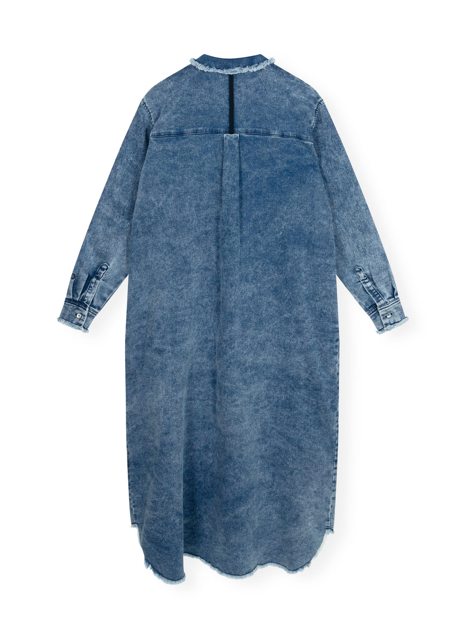 shirt dress jog denim | blue denim