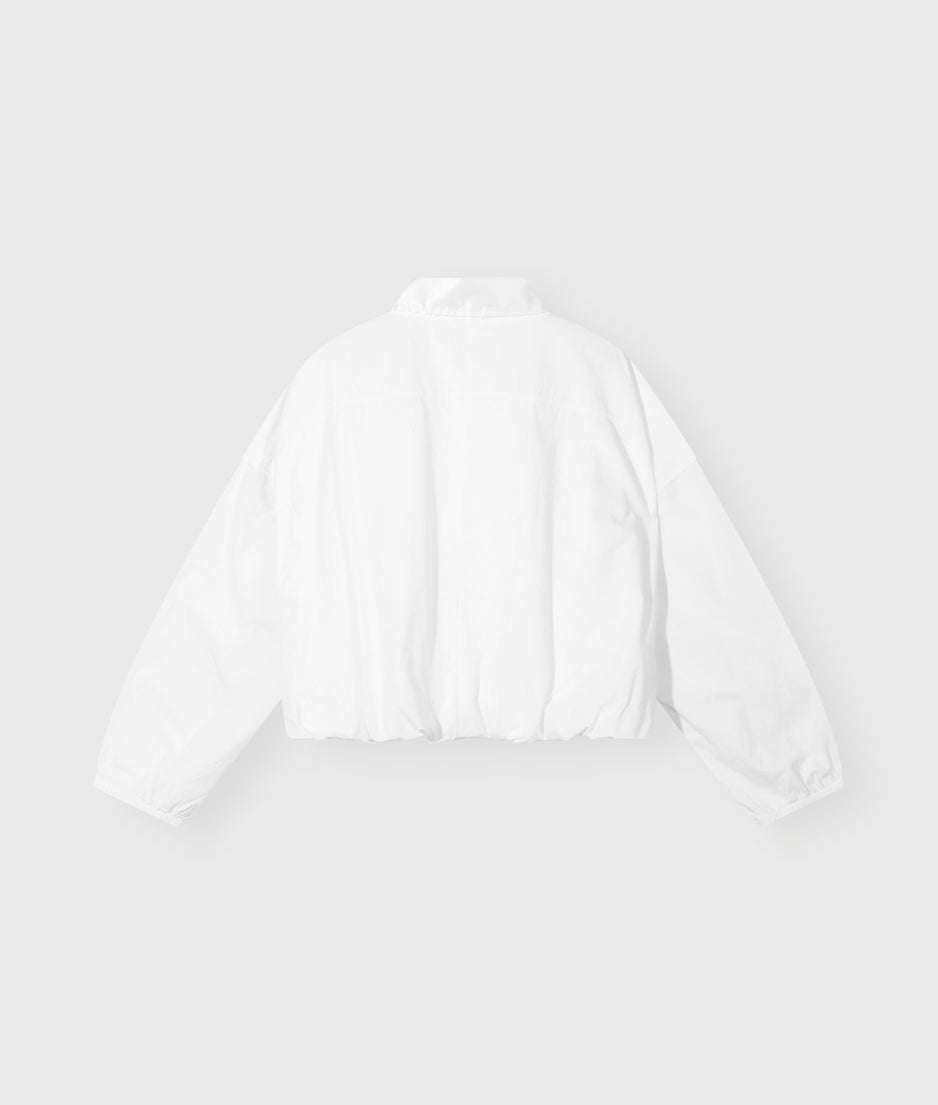cropped smoking blouse | white