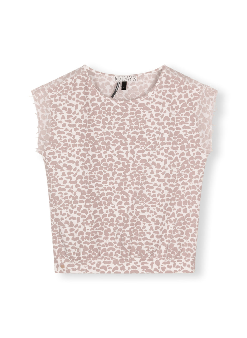 voile tee leopard | ecru