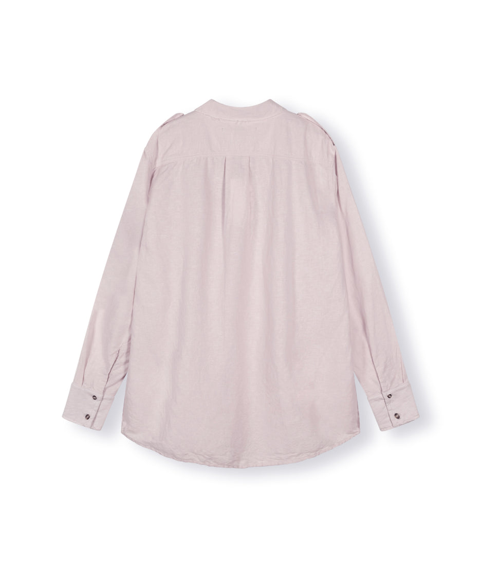 washed linen shirt | pale lilac