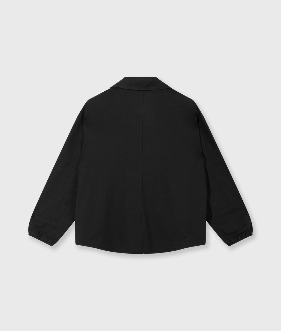 linen shirt | black