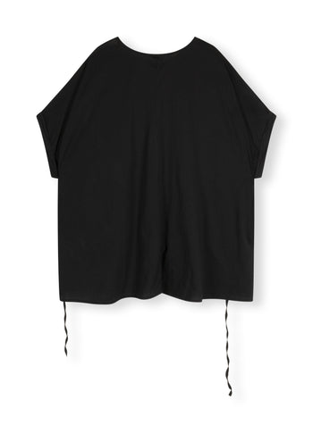 shortsleeve blouse voile | black