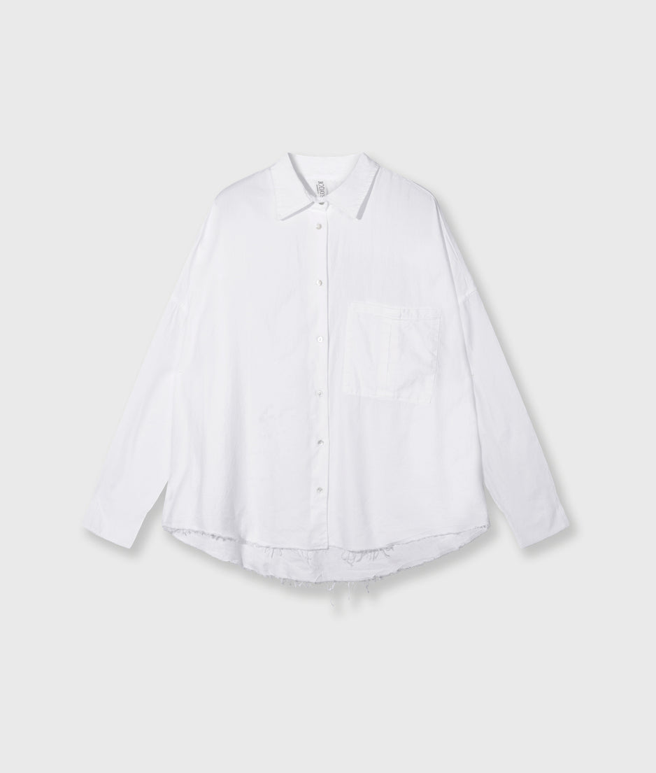 stamp shirt pique | white