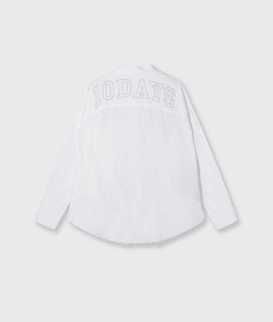 stamp shirt pique | white
