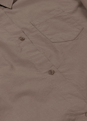 cropped shirt poplin | moonrock