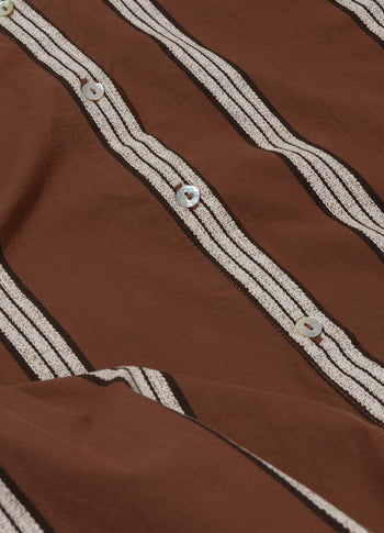 cropped knot blouse | deep brown