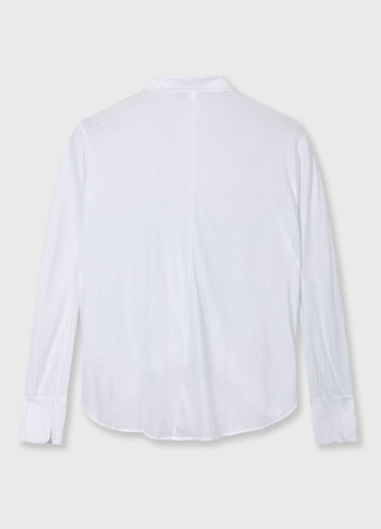 wrap blouse | white