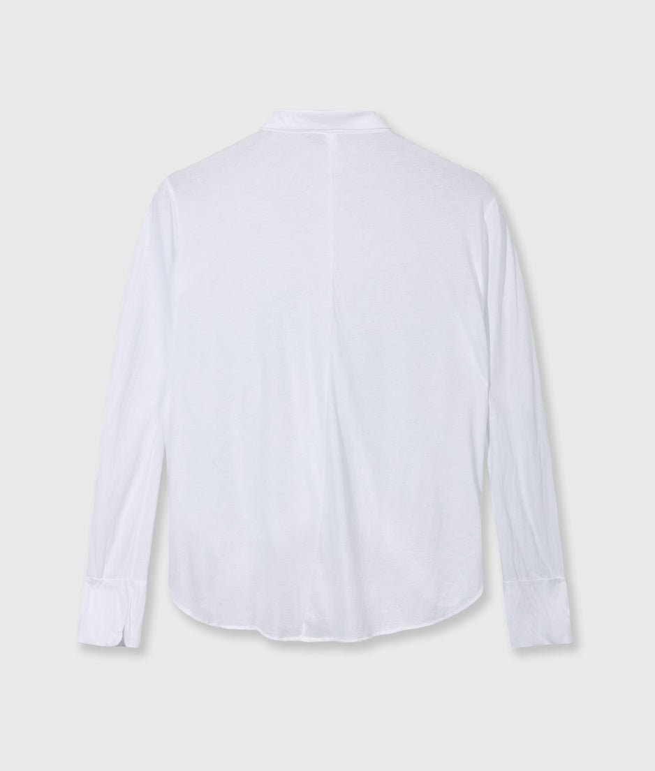 wrap blouse | white