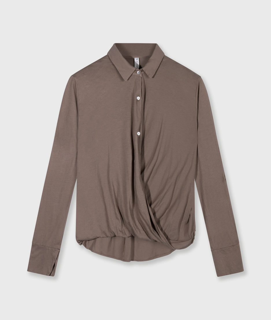 wrap blouse | moonrock