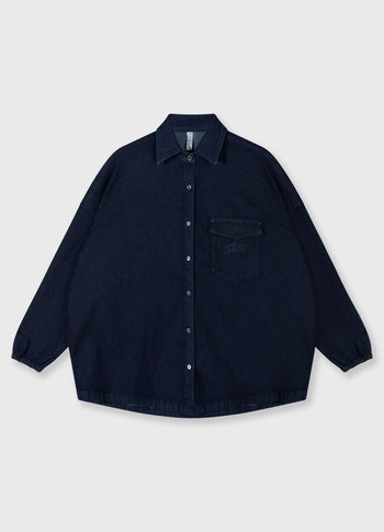 blouse chambray | dark blue