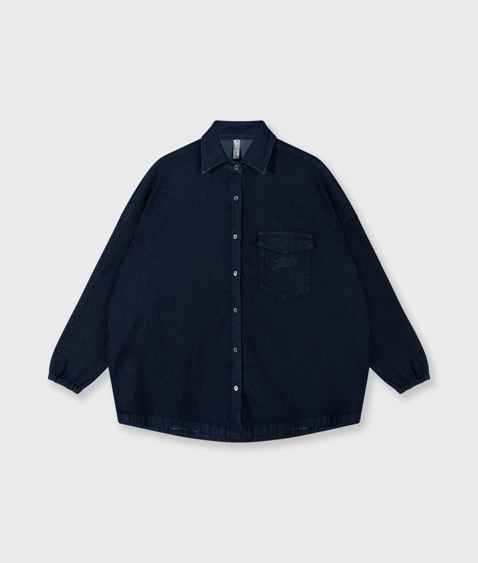 blouse chambray | dark blue